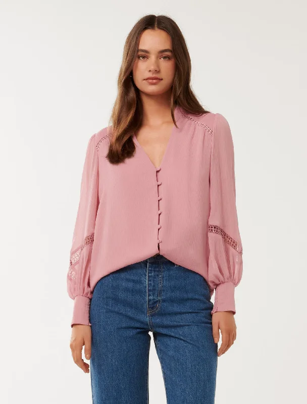 Hadleigh Lace Trim Blouse