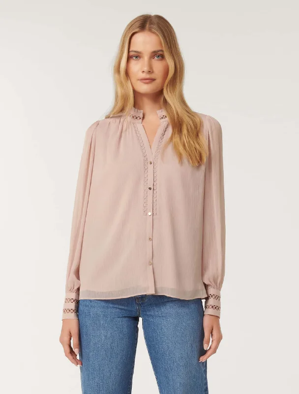 Iris Trim Insert Blouse