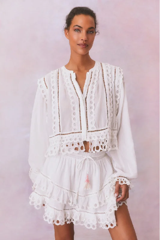 Kava Eyelet Cotton Blouse