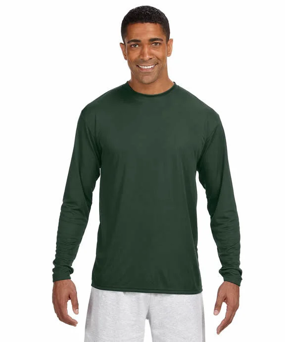 N3165 - A4 Mens Cooling Performance Long Sleeve T-Shirt | Forest Green