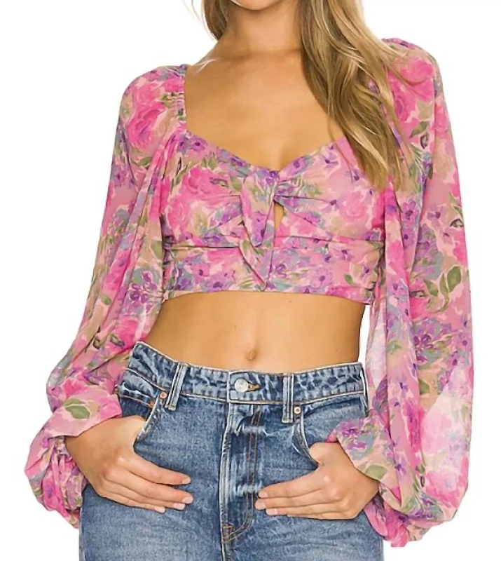 Trisha Crop Top In Pink