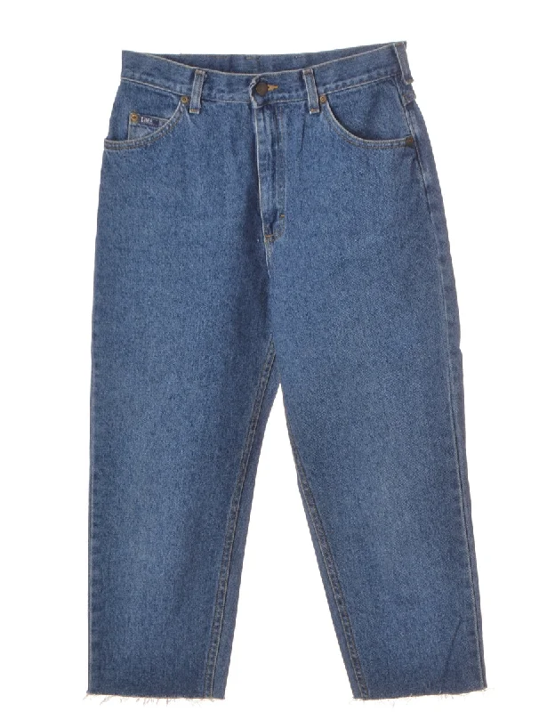 Label Carly Denim Cropped Frayed Jeans