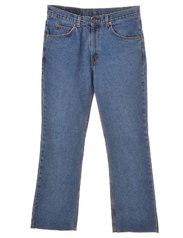 Label Straight Leg  Men's Cropped Jeans