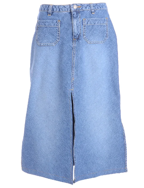 Label Cassy Long Denim Skirt