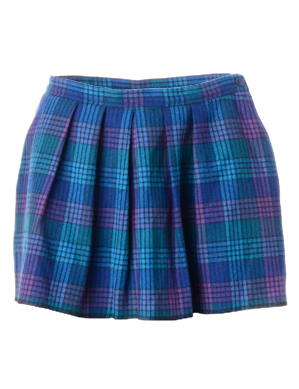 Label Super Short Tartan Skirt