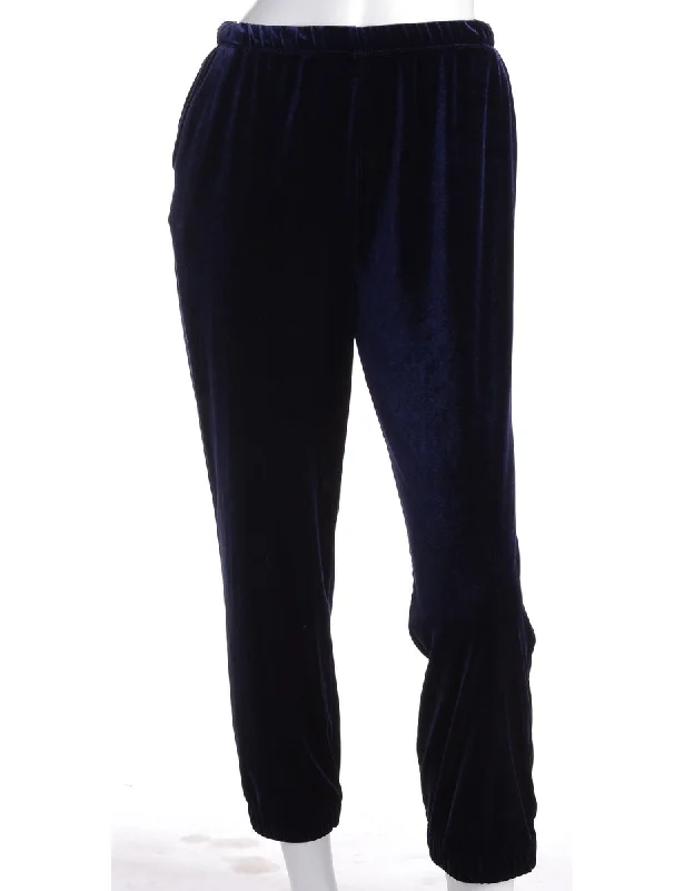 Label Velvet Track Pants