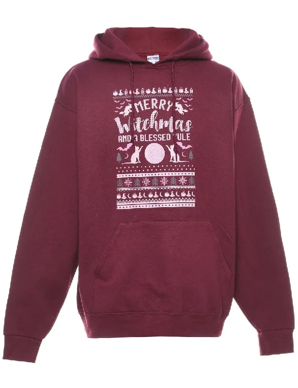 Maroon Christmas Sweatshirt - L